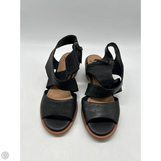 Sandals Heels Platform By Sofft In Black, Size: 6