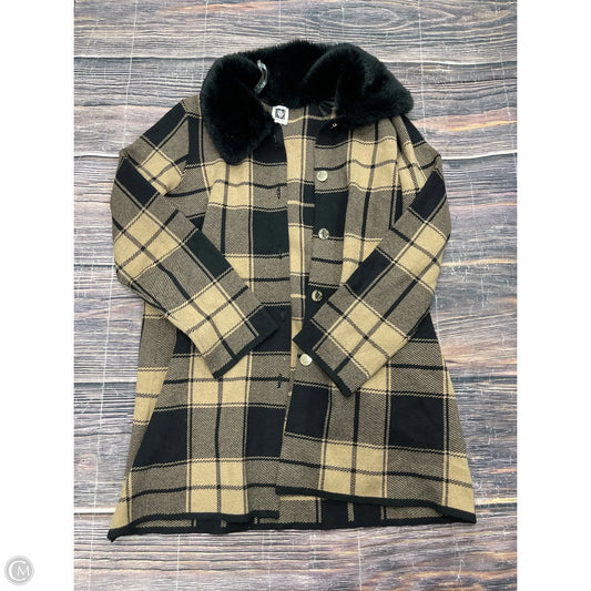 Coat Faux Fur & Sherpa By Anne Klein In Tan, Size: S
