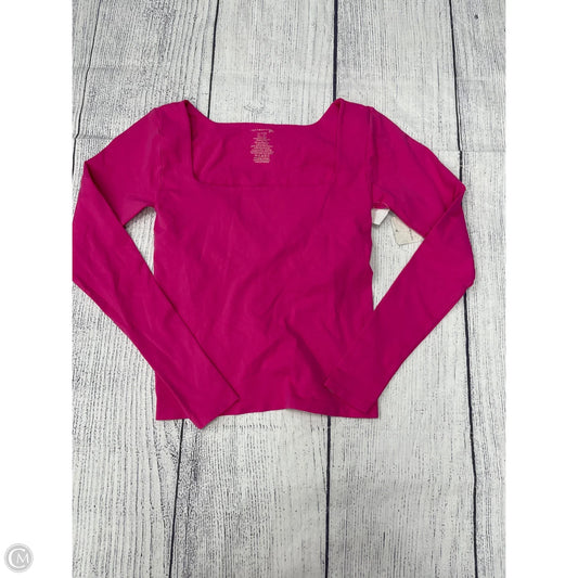 Top Long Sleeve By Free People In Pink, Size: M