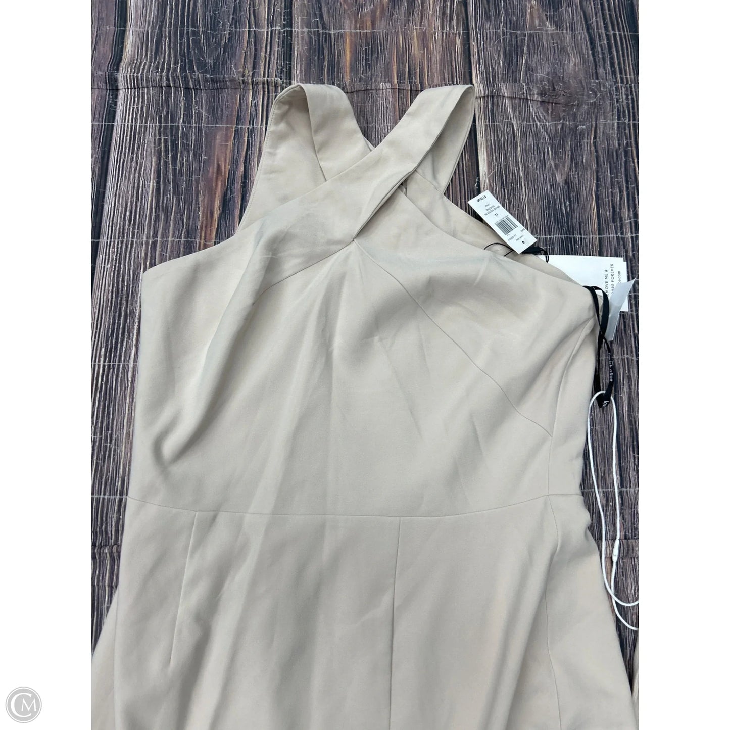 Dress Party Midi By Clothes Mentor In Tan, Size: 12