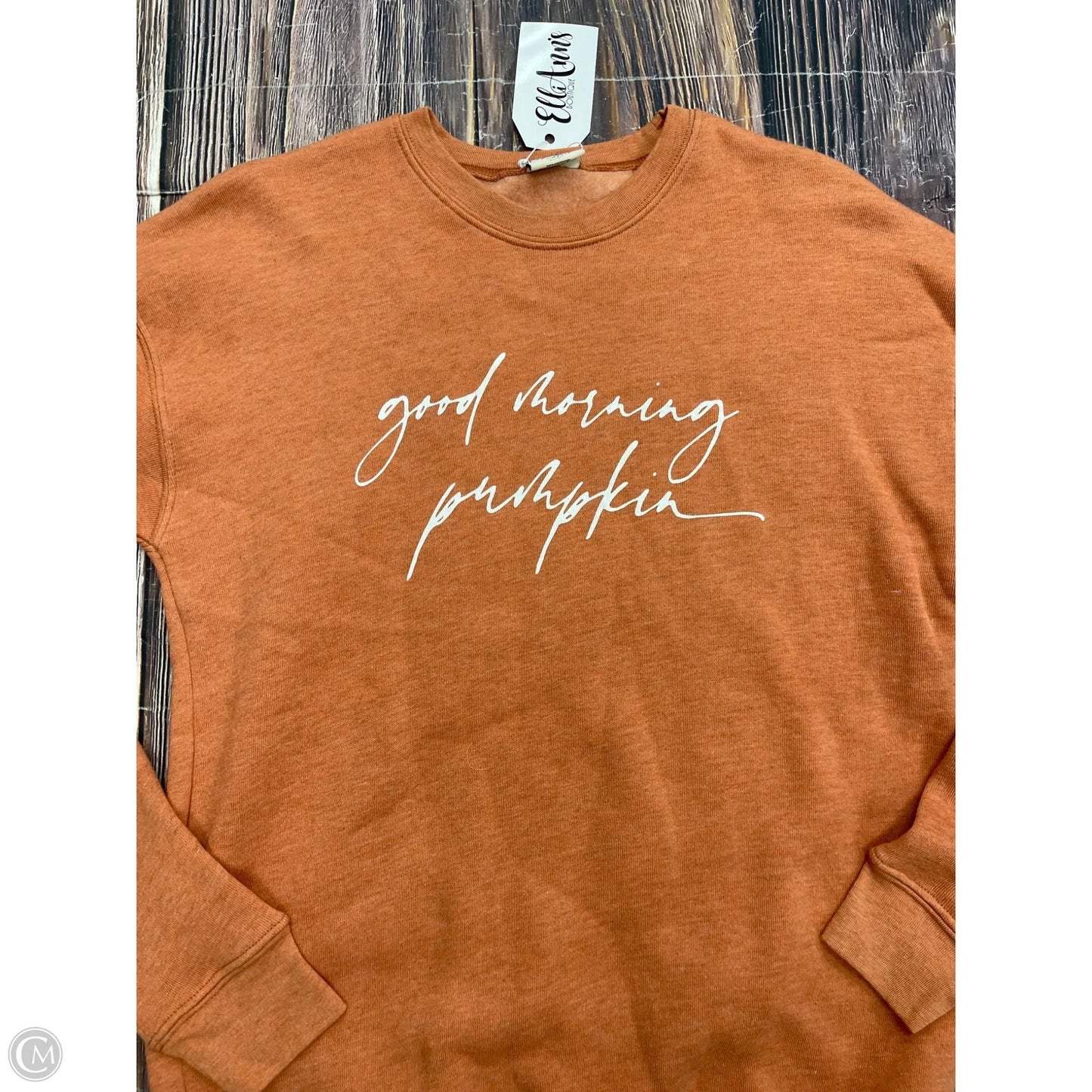 Sweatshirt Crewneck By Clothes Mentor In Orange, Size: S