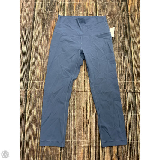 Athletic Capris By Lululemon In Blue, Size: 6