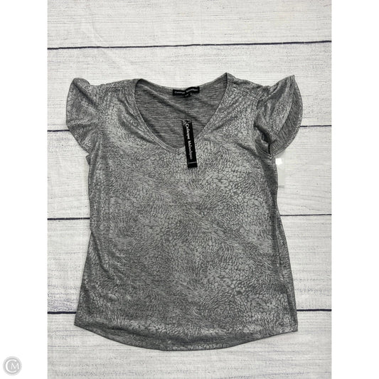 Top Short Sleeve By Catherine Malandrino In Grey, Size: Sp