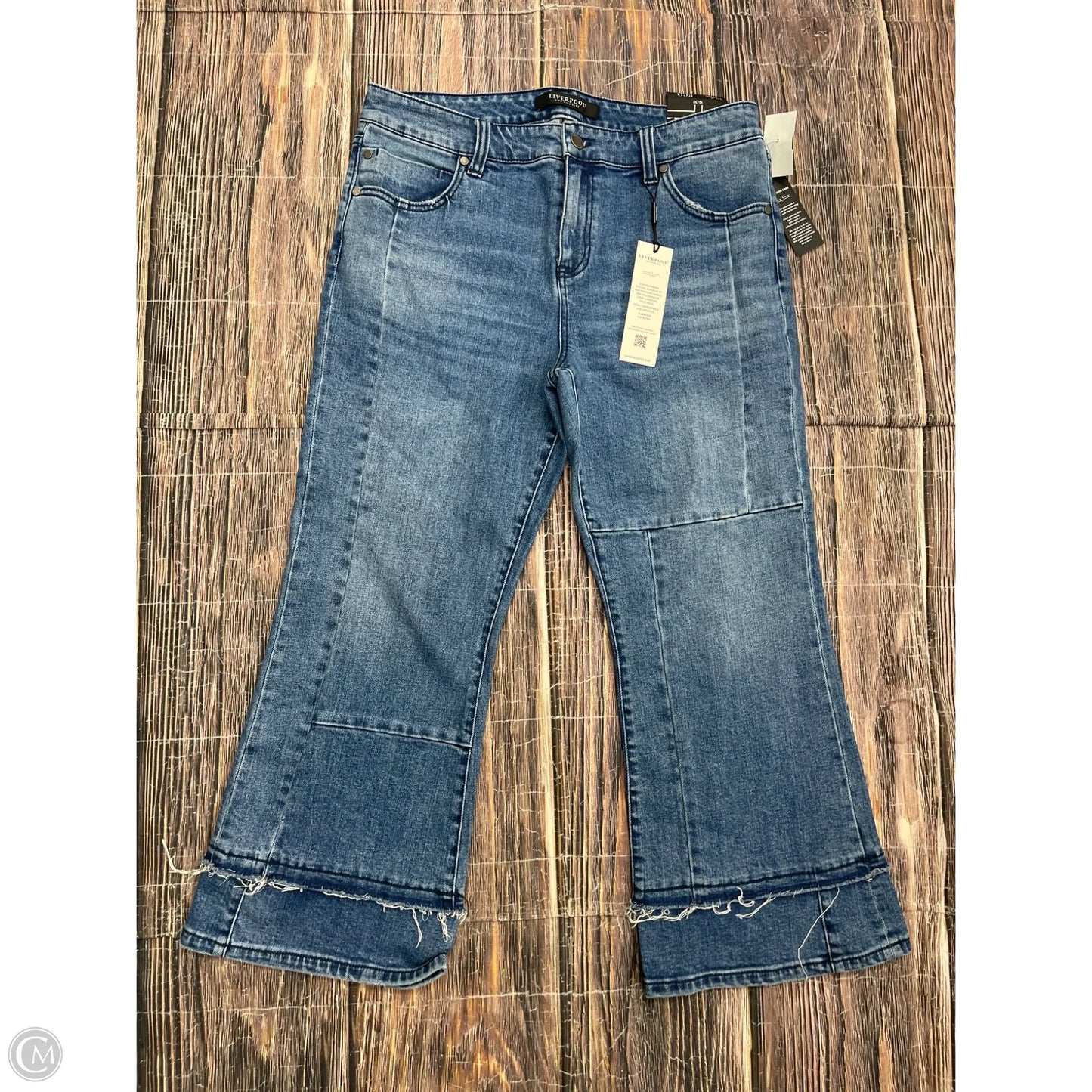 Jeans Wide Leg By Liverpool In Blue, Size: 10