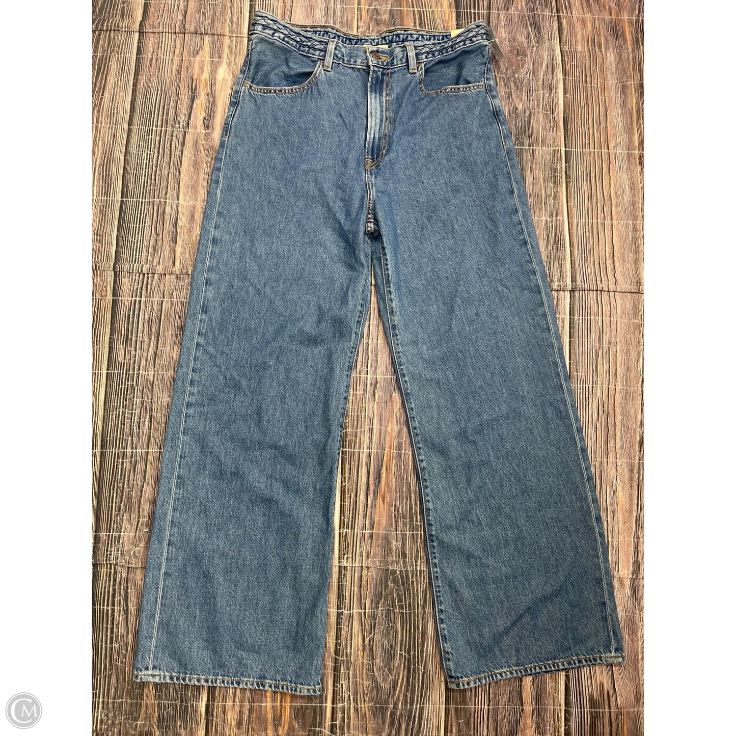 Jeans Wide Leg By Levis In Blue, Size: 14