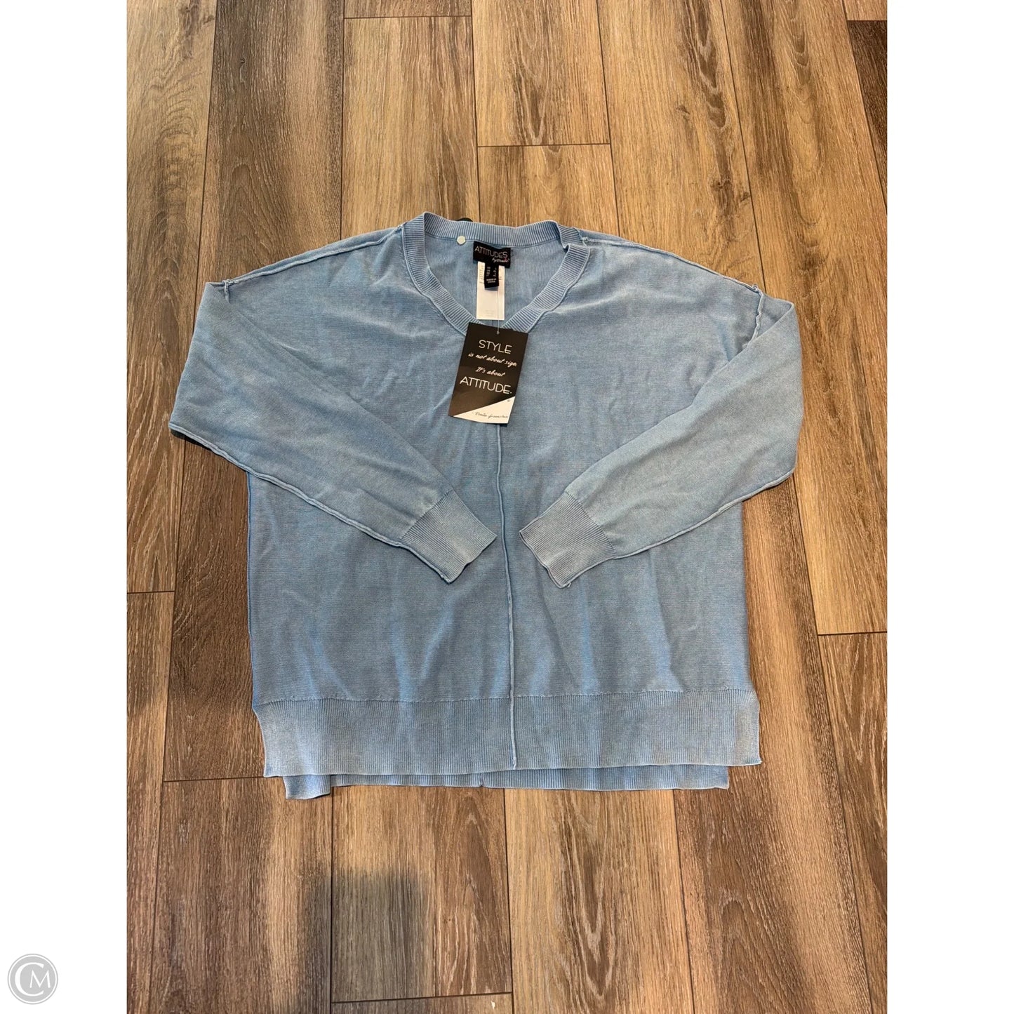 Sweater By Attitude In Blue, Size: L