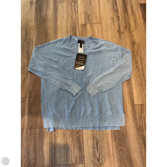 Sweater By Attitude In Blue, Size: L