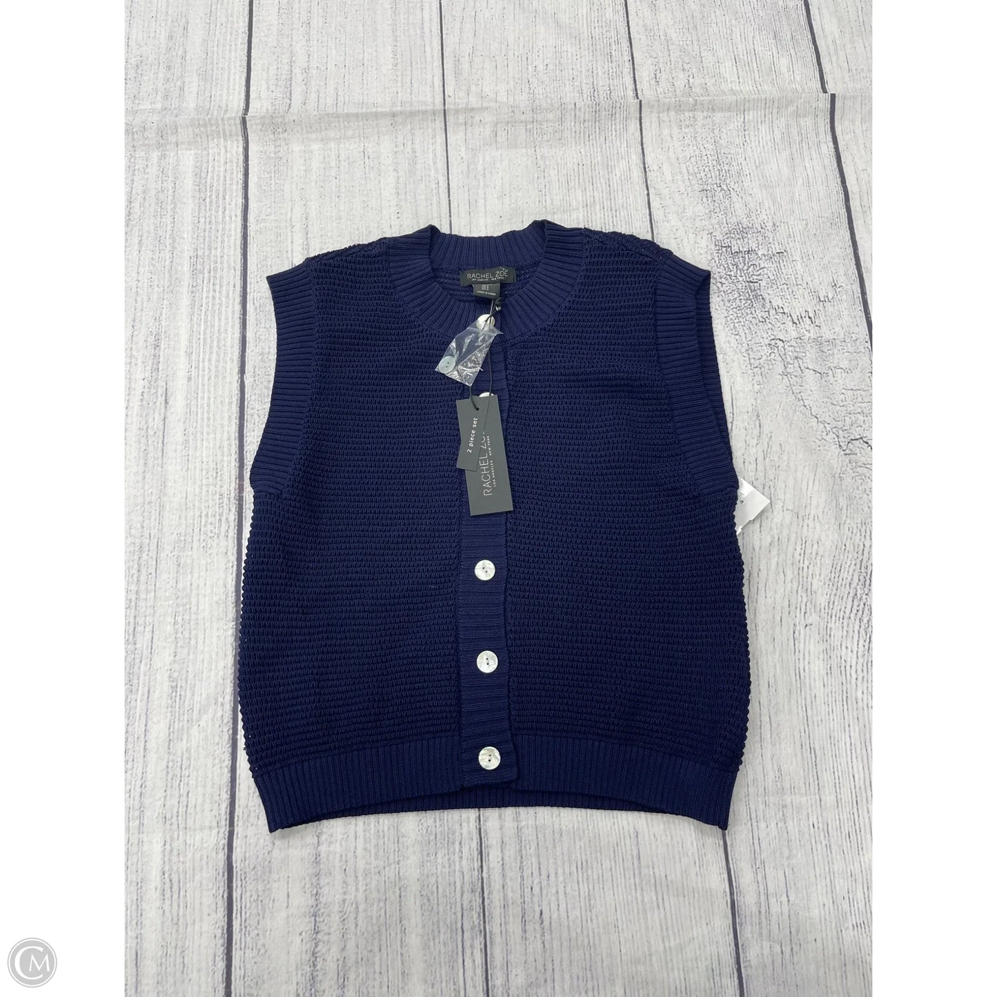 Sweater Cardigan By Rachel Zoe In Blue, Size: S