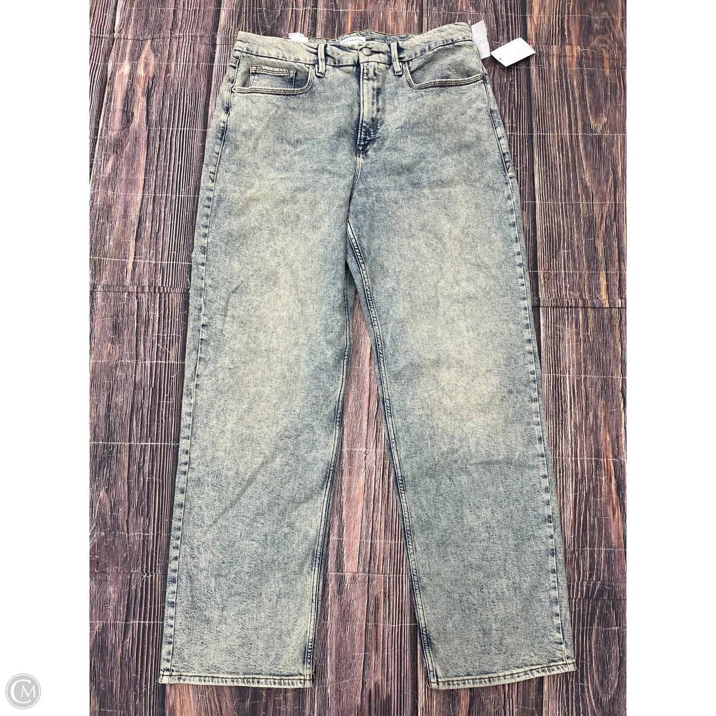 Jeans Wide Leg By Good American In Blue, Size: 12