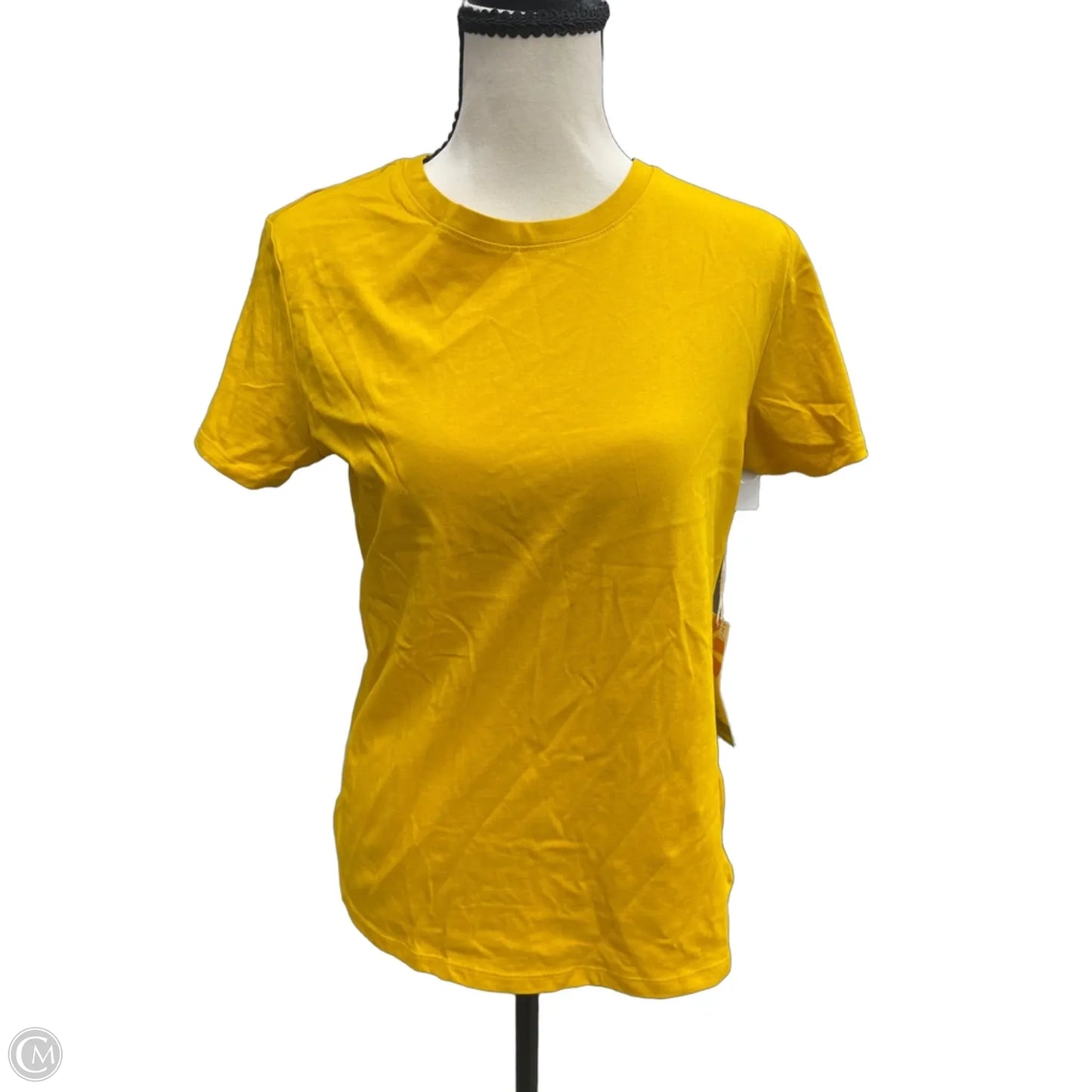 Top Short Sleeve Basic By C And C In Yellow, Size: S