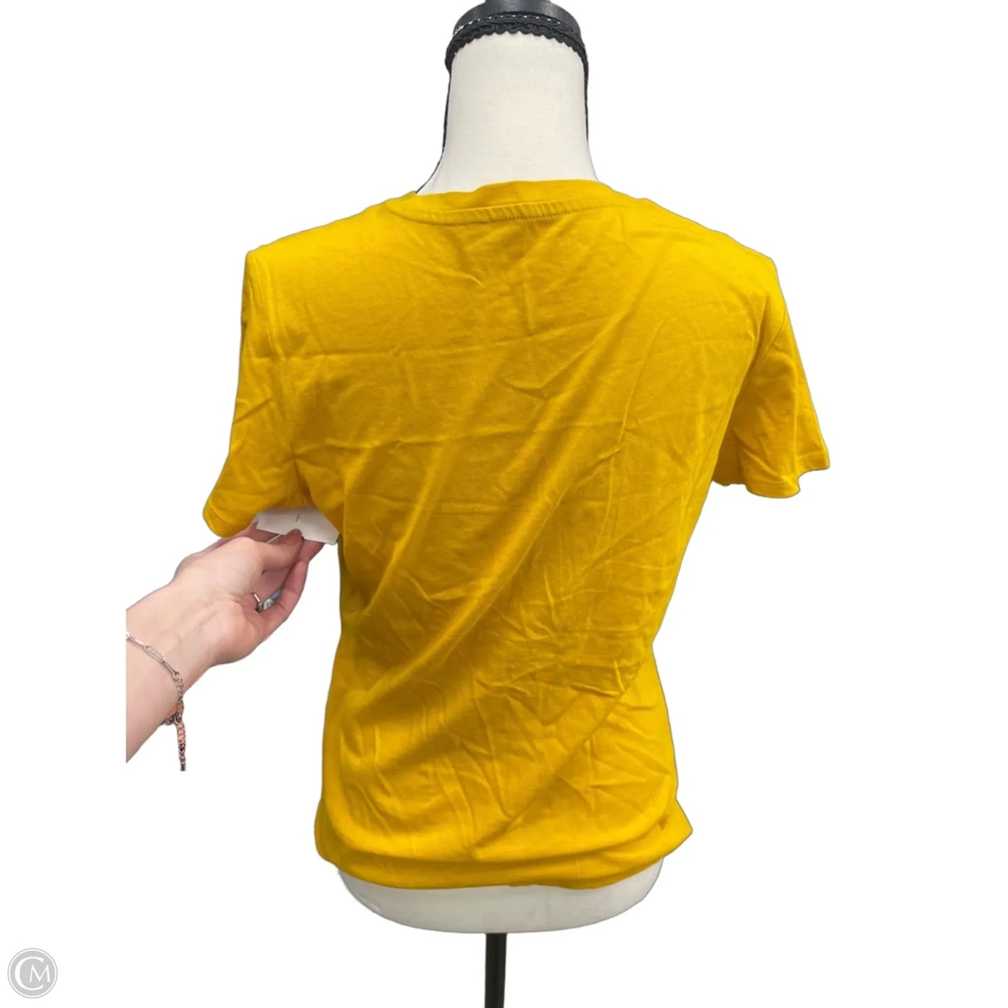 Top Short Sleeve Basic By C And C In Yellow, Size: S