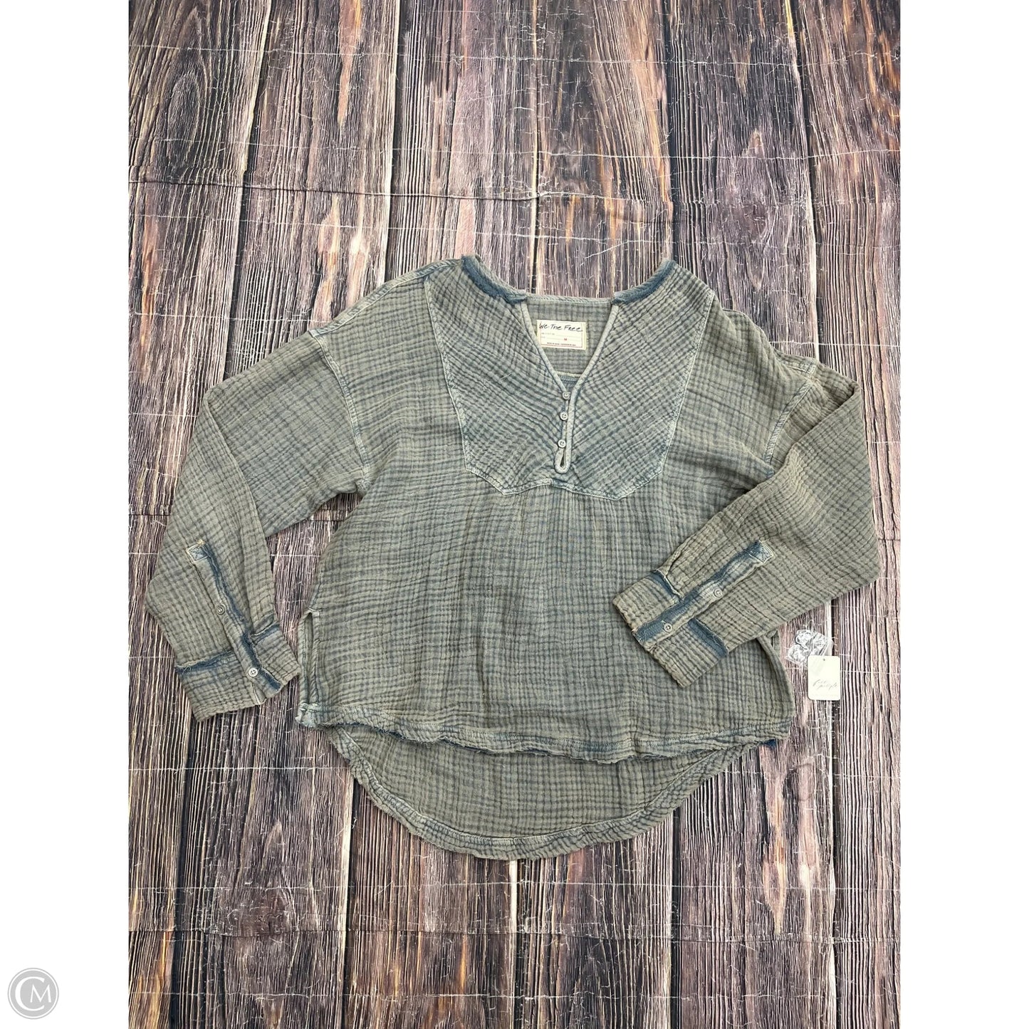 Top Long Sleeve By We The Free In Blue, Size: M