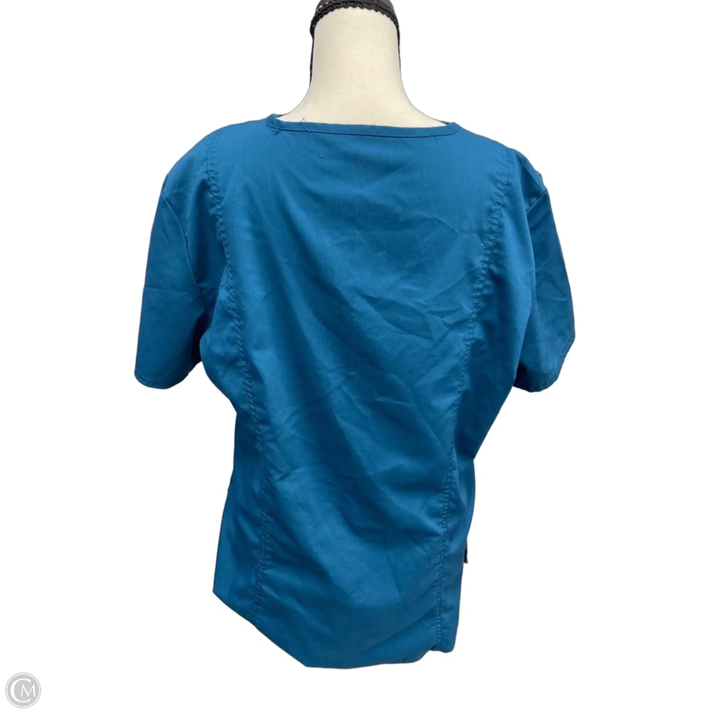 Top Short Sleeve By Cherokee In Teal, Size: L