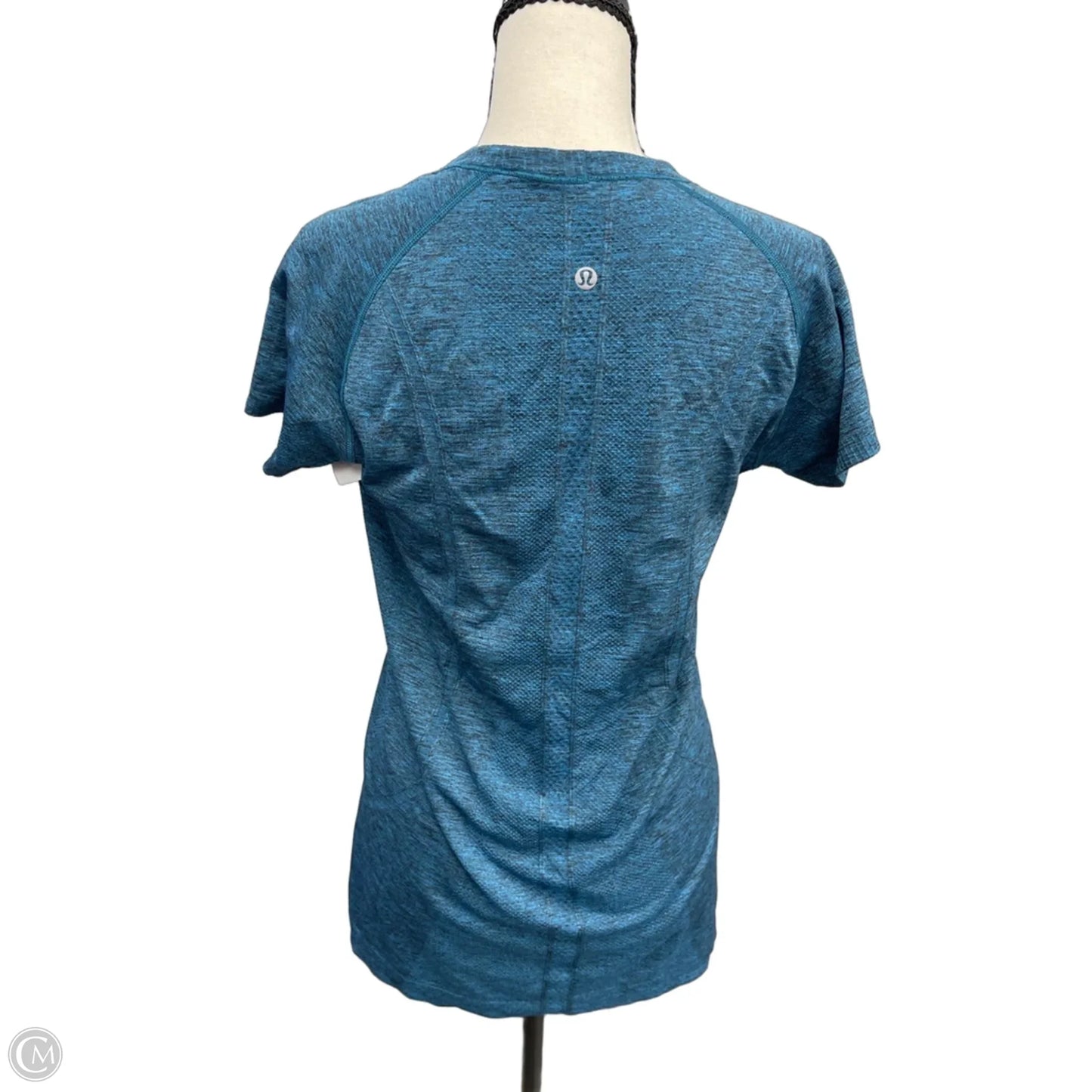 Athletic Top Short Sleeve By Lululemon In Teal, Size: 10