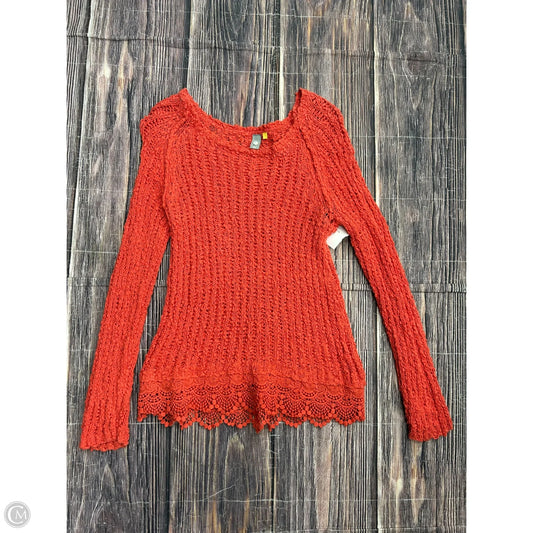 Sweater By Knitted And Knotted In Orange, Size: M