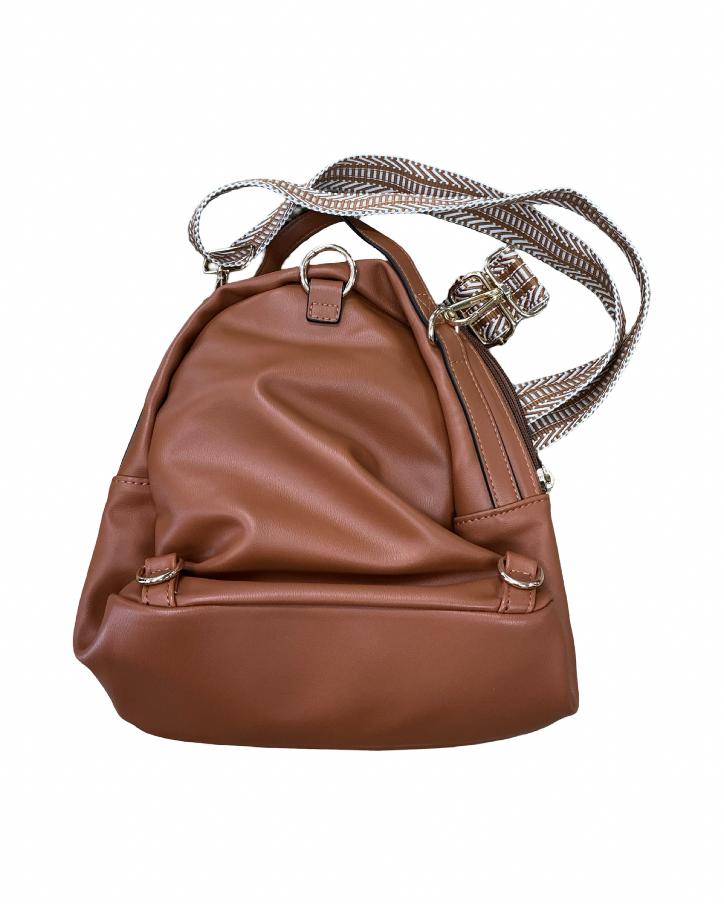 Backpack By Clothes Mentor In Brown & Cream, Size:Small