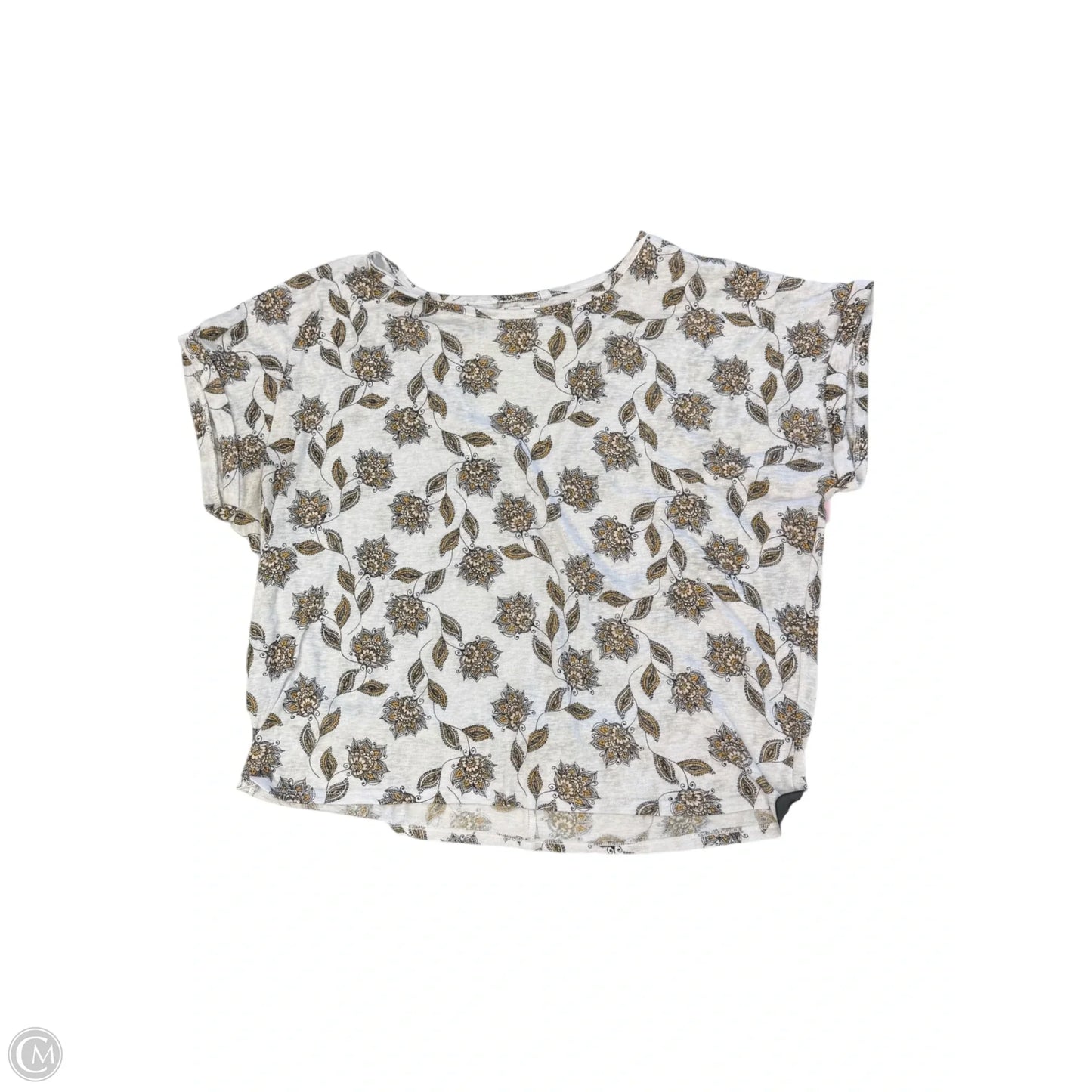 Top Short Sleeve Basic By Maurices In Floral Print, Size: Xxl