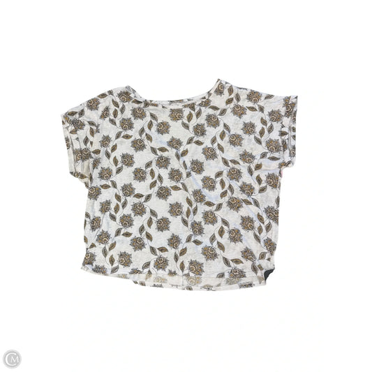 Top Short Sleeve Basic By Maurices In Floral Print, Size: Xxl