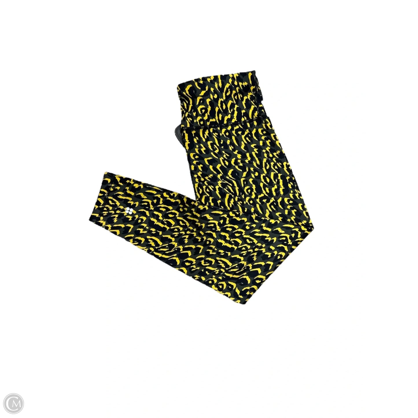 Athletic Capris By Sweaty Betty In Black & Yellow, Size: M