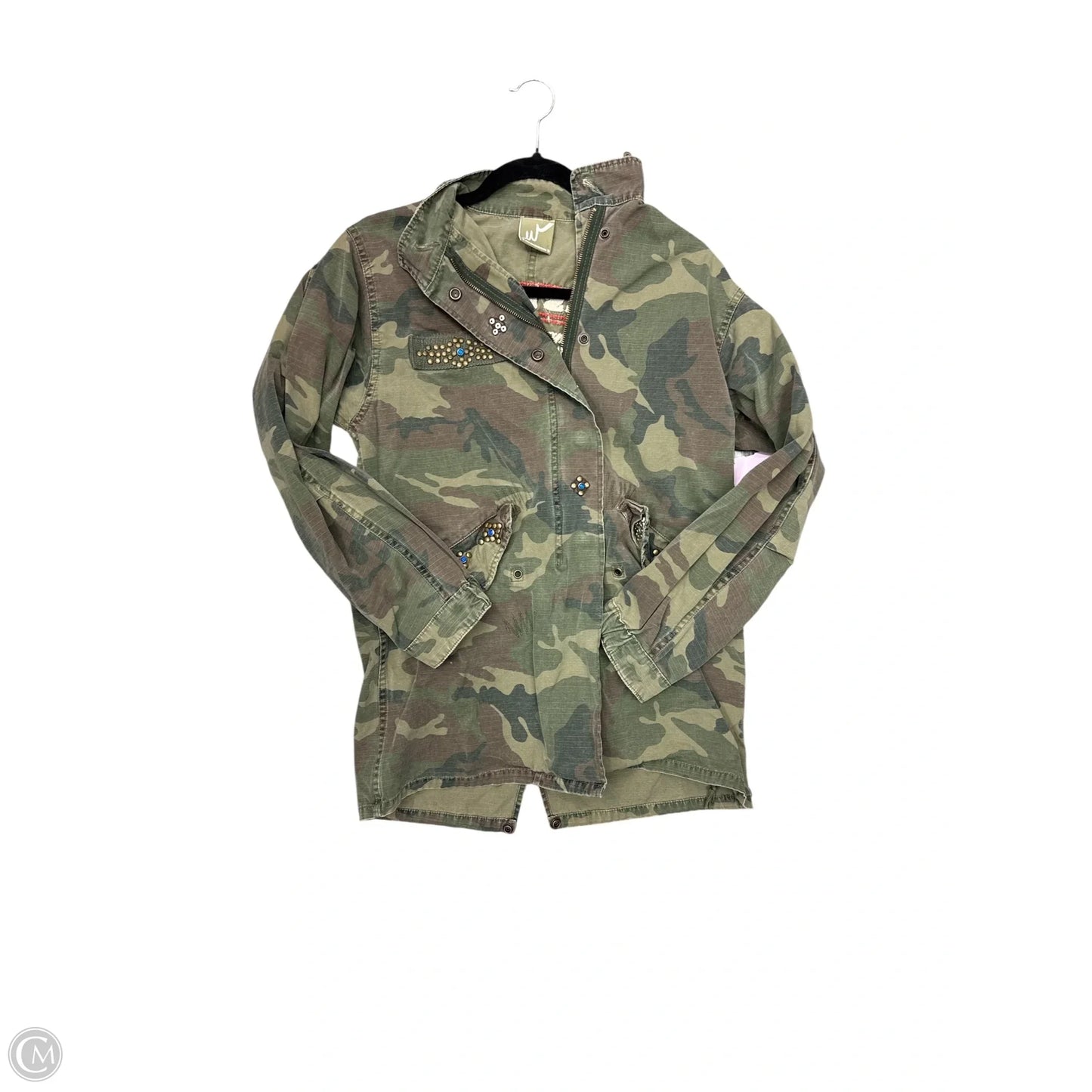 Jacket Denim By Cmb In Camouflage Print, Size: M