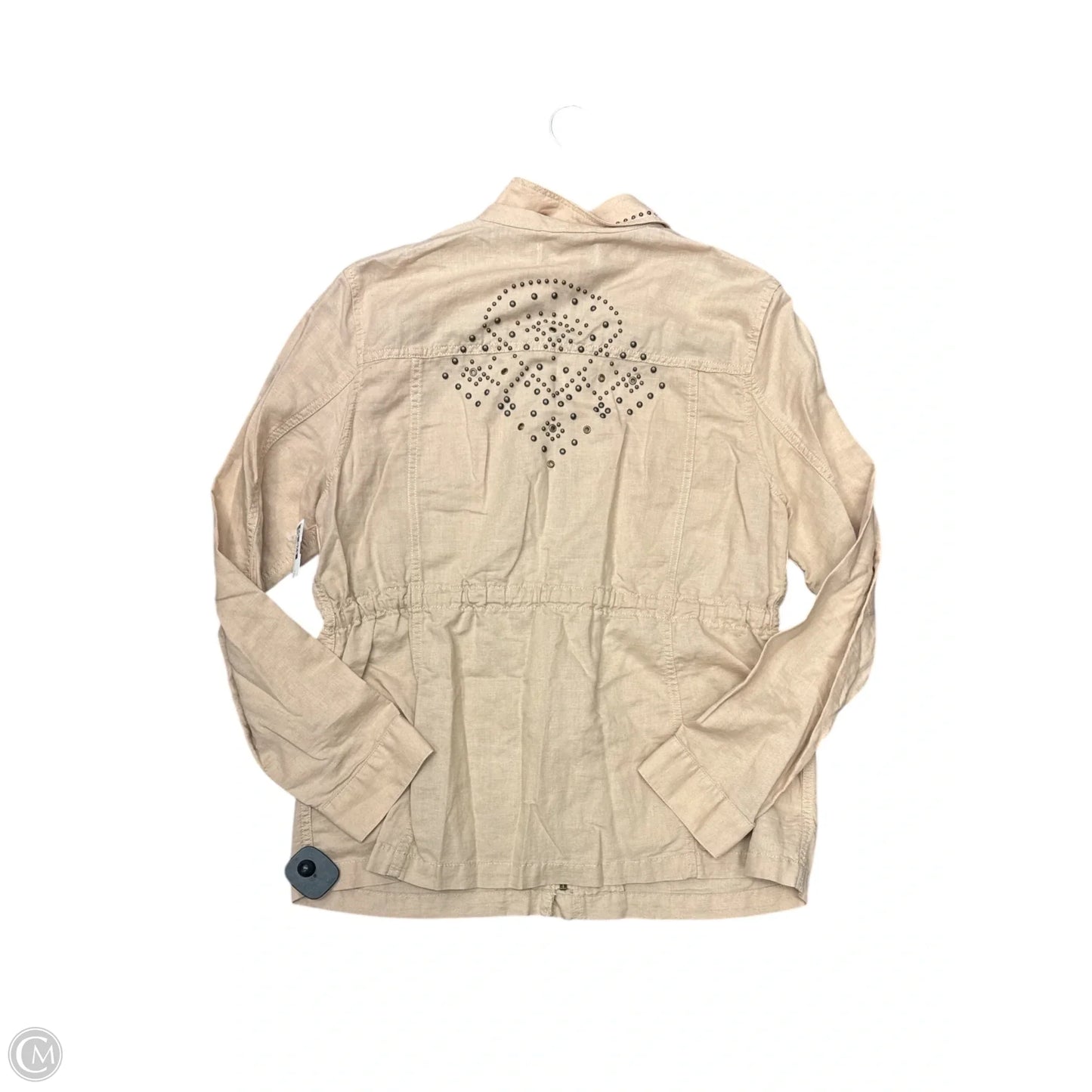 Jacket Denim By Lucky Brand In Tan, Size: L