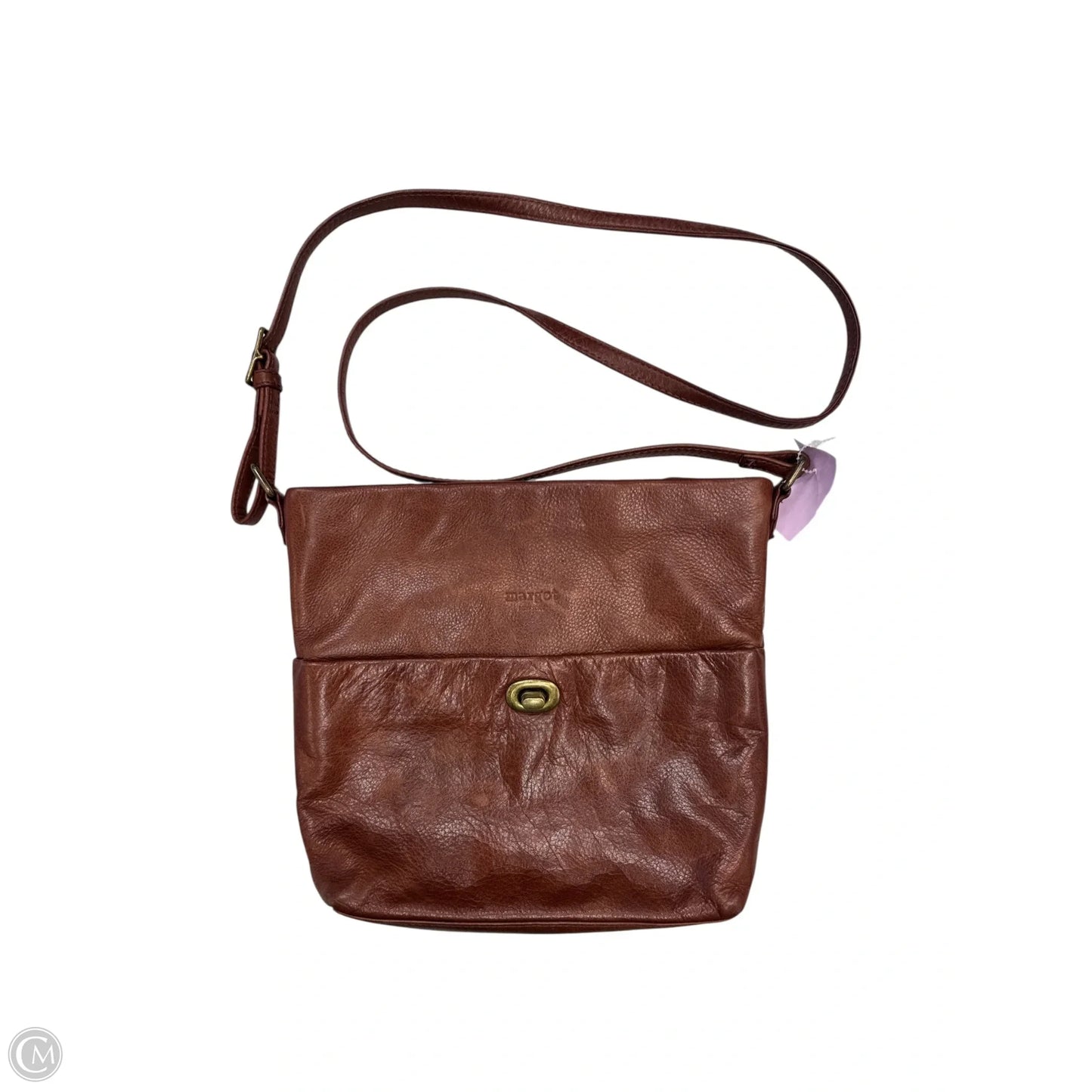Handbag Leather By Margot, Size: Medium