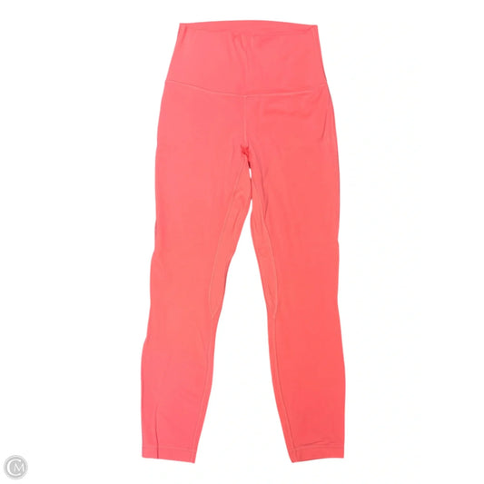 Athletic Leggings By Lululemon In Coral, Size: 6