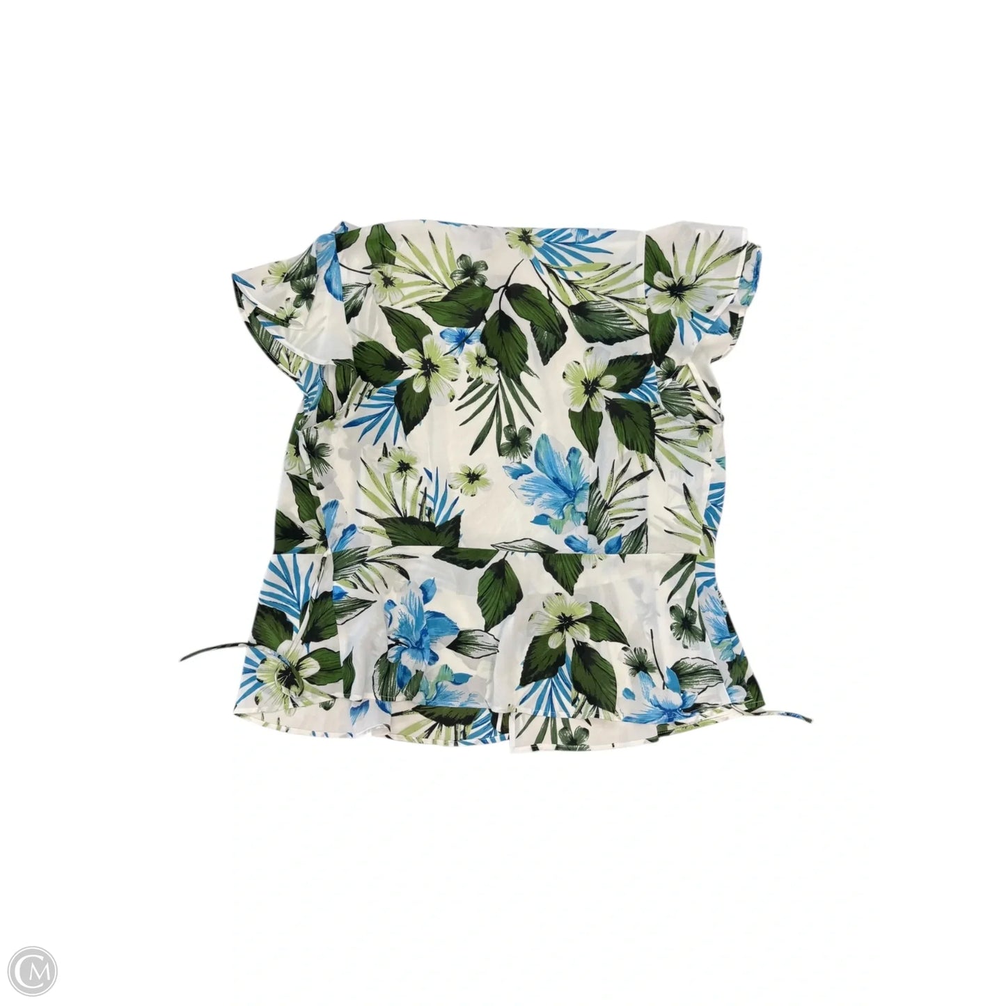 Blouse Short Sleeve By Banana Republic In Floral Print, Size: S