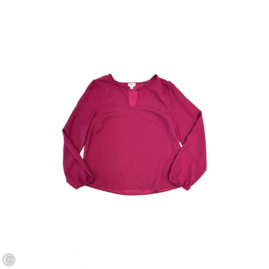 Blouse Long Sleeve By J. Crew In Pink, Size: S