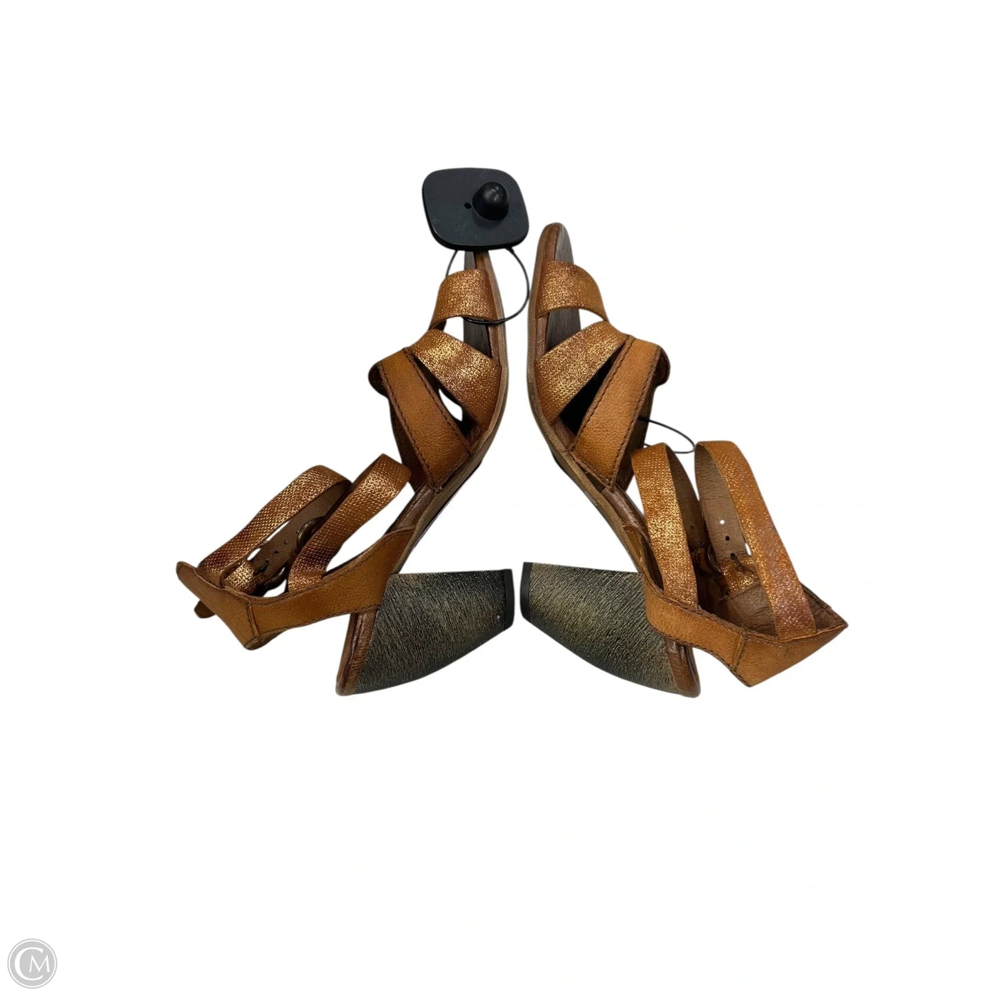 Sandals Heels Wedge By Miz Mooz In Gold, Size: 6