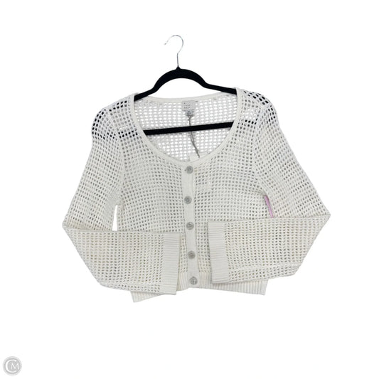 Sweater Cardigan By A New Day In Cream, Size: Xs