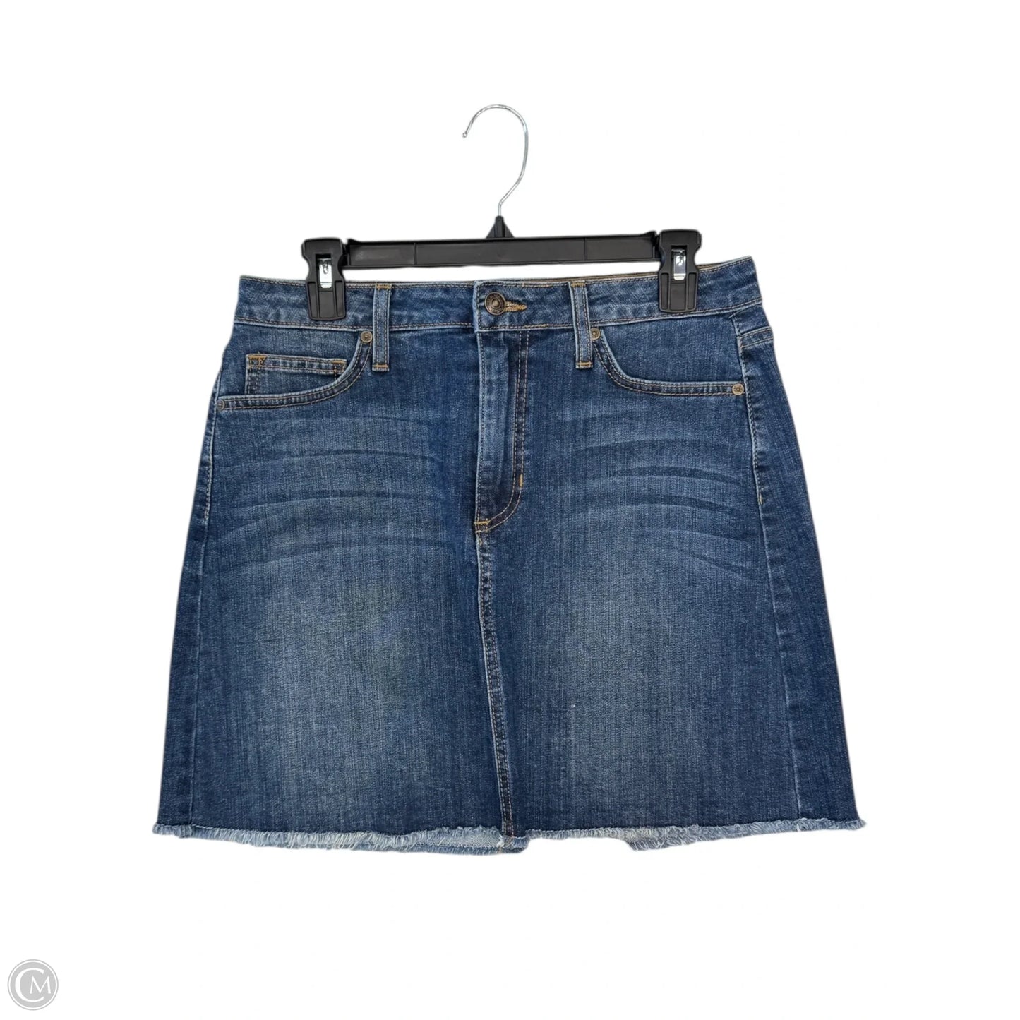 Skirt Midi By Just Black In Blue Denim, Size: M