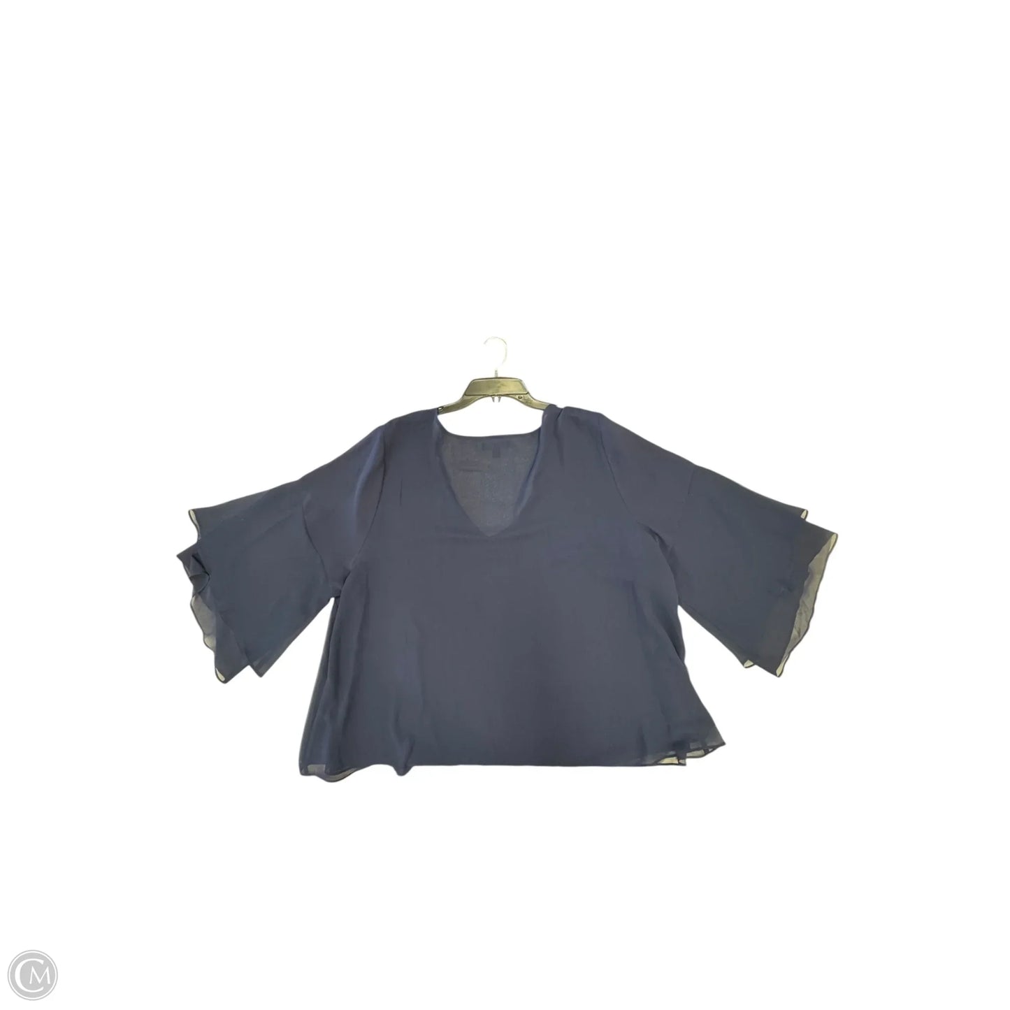 Top 3/4 Sleeve By Lane Bryant In Blue, Size: 22