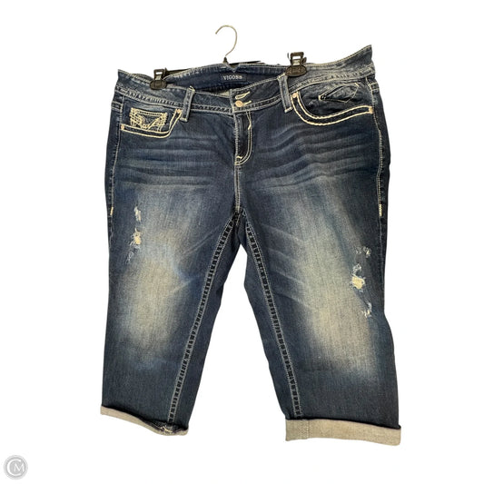 Jeans Cropped By Vigoss In Blue, Size: 24