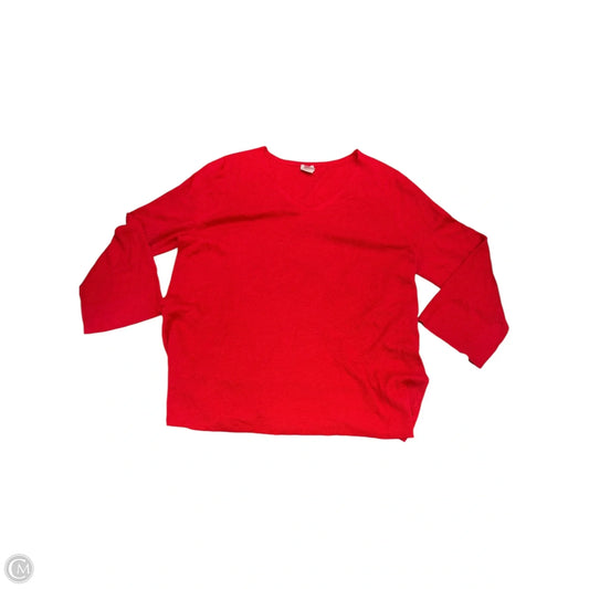 Sweater By Chicos In Red, Size: 1x