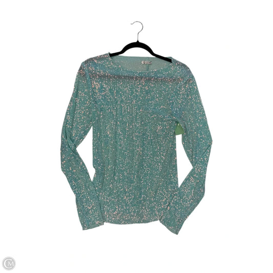 Blouse Long Sleeve By Free People In Aqua, Size: M