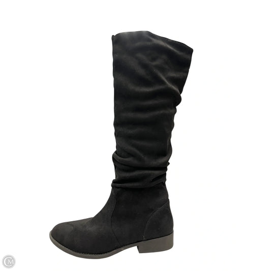 Boots Knee Flats By Qupid In Black, Size: 8