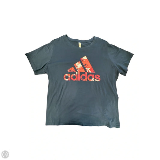 Top Short Sleeve Basic By Adidas In Blue, Size: 3x