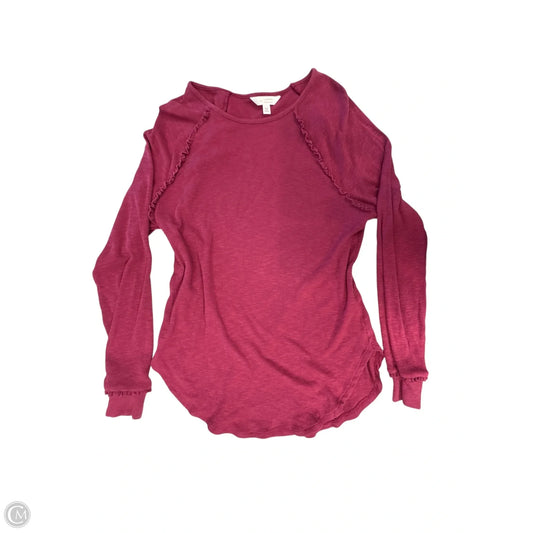 Top Long Sleeve Basic By Lc Lauren Conrad In Maroon, Size: Xs