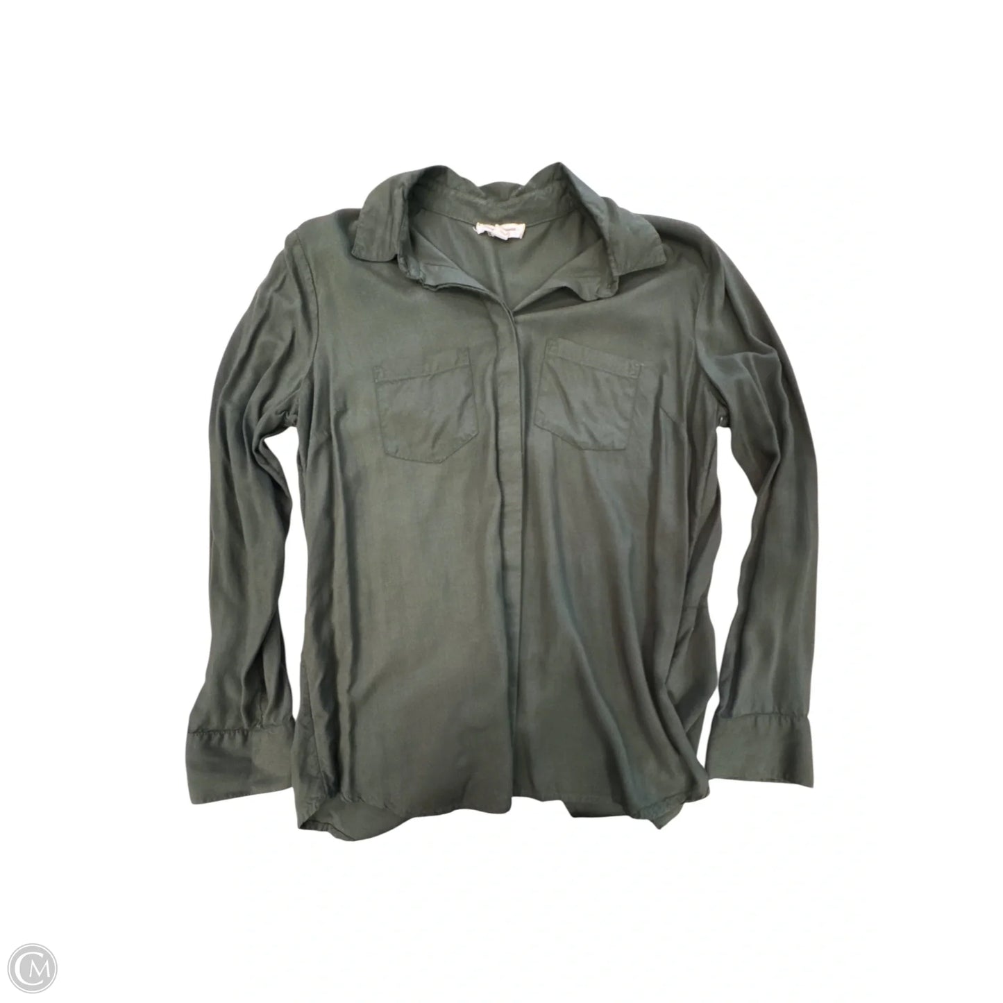 Blouse Long Sleeve By Beachlunchlounge In Green, Size: M