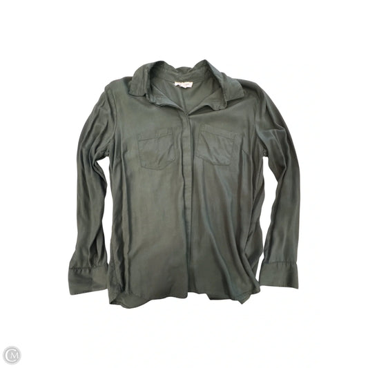 Blouse Long Sleeve By Beachlunchlounge In Green, Size: M