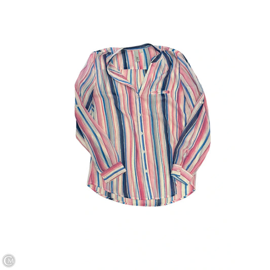 Blouse Long Sleeve By Kut In Blue & Pink, Size: Xs