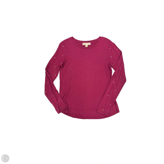 Top Long Sleeve By Michael By Michael Kors In Maroon, Size: S
