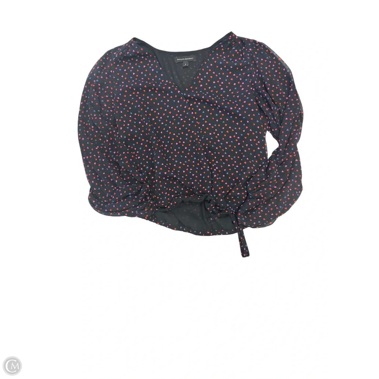 Blouse Long Sleeve By Banana Republic In Black, Size: S