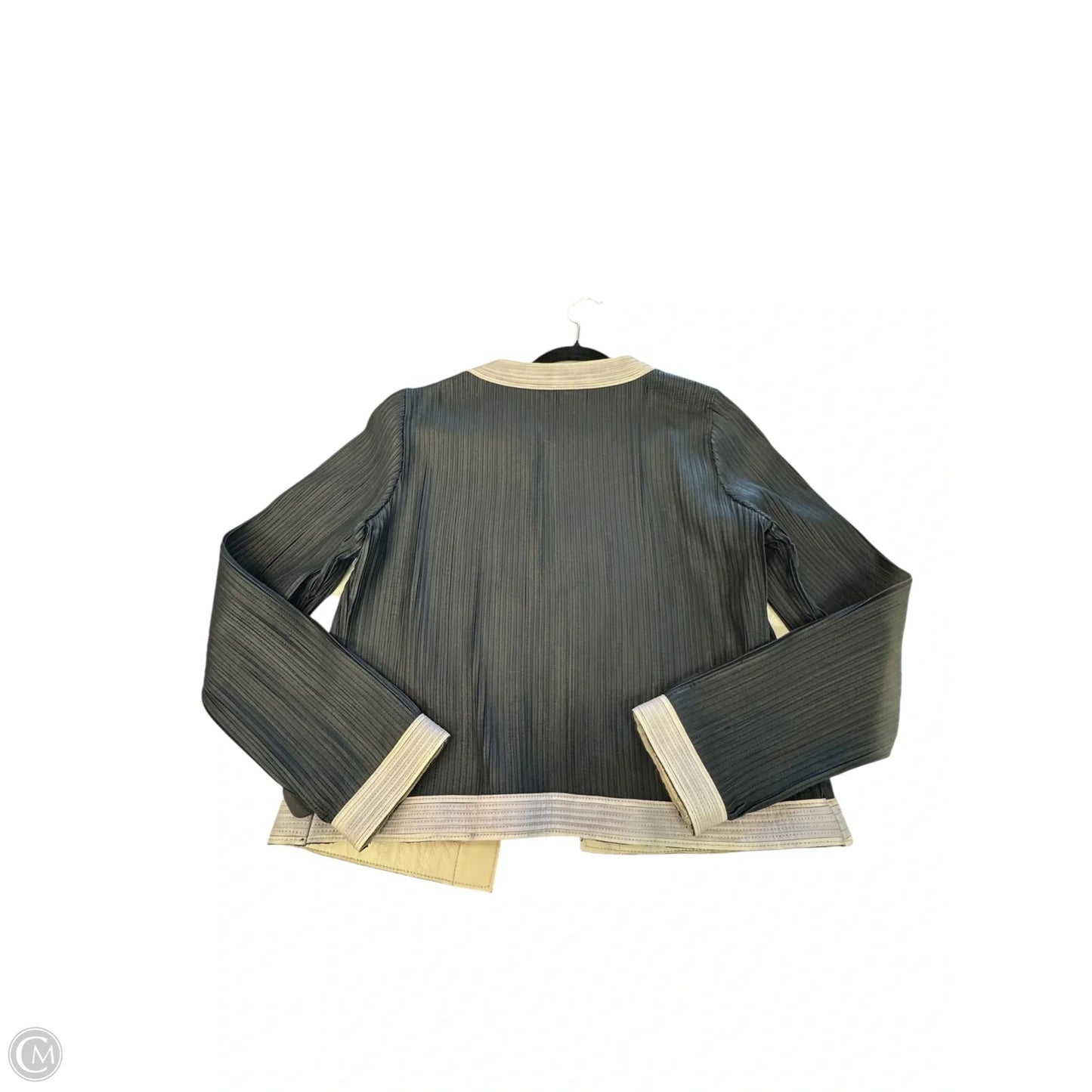 Jacket Leather By Ellen Tracy In Navy, Size: 8