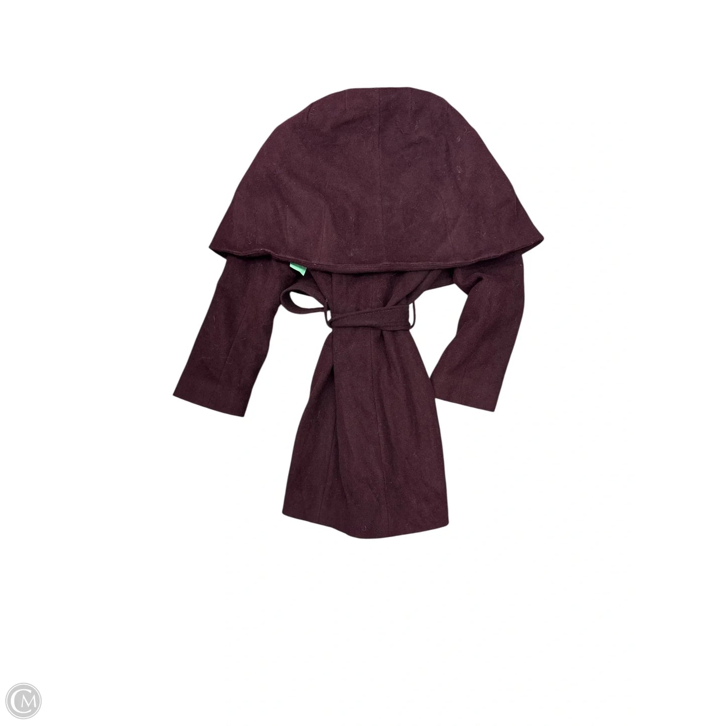 Coat Peacoat By Tahari By Arthur Levine In Maroon, Size: S