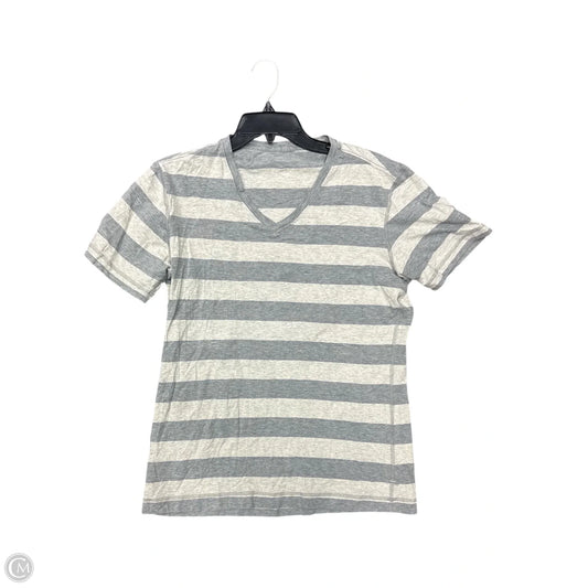 Athletic Top Short Sleeve By Lululemon In Grey, Size: 6
