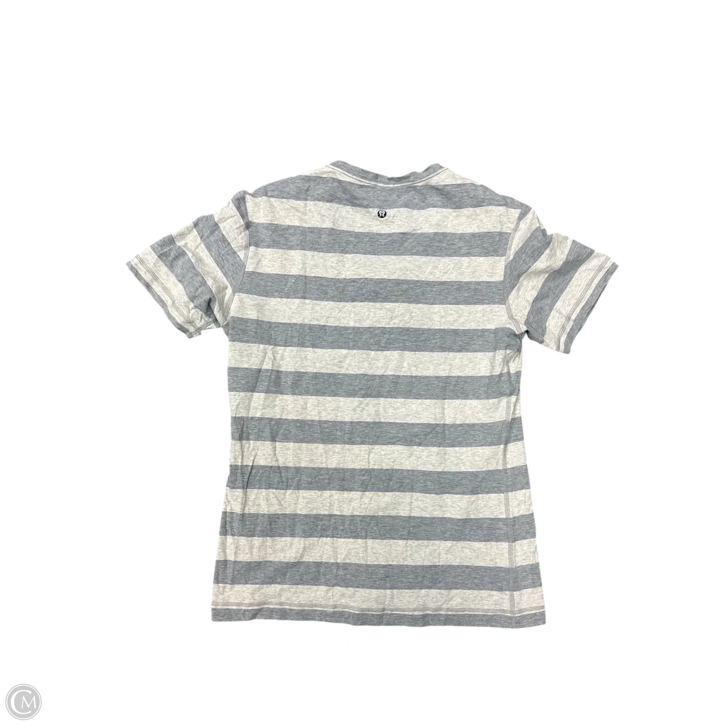 Athletic Top Short Sleeve By Lululemon In Grey, Size: 6