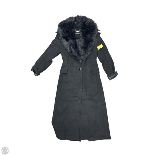 Coat Trench Coat By Calvin Klein In Black, Size: 2