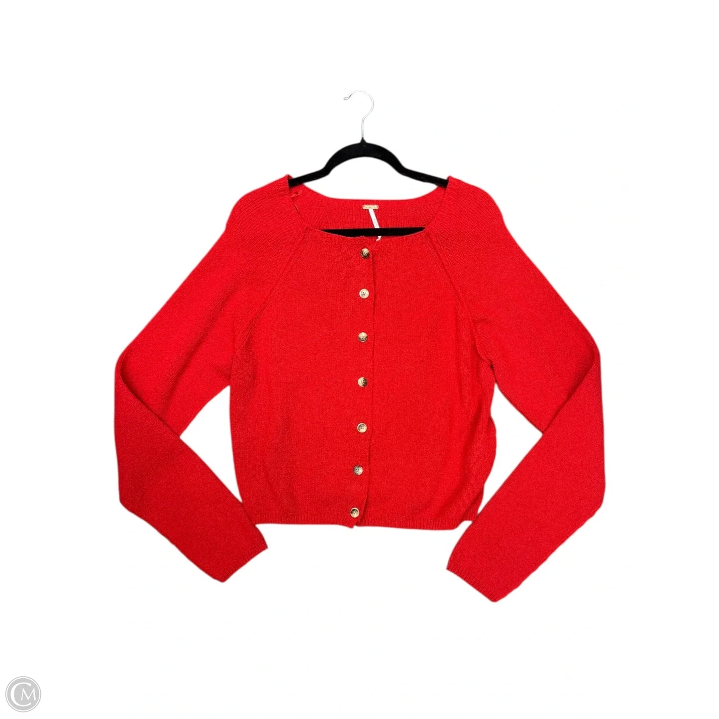 Sweater Cardigan By Free People In Red, Size: L
